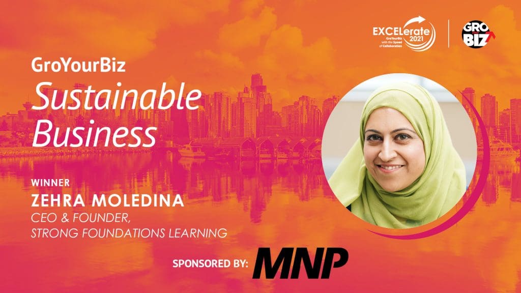 GroYourBiz Sustainable Business Award Winner Zehra Moledina