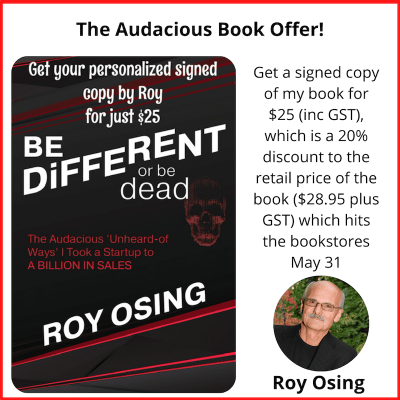Roy Osing - The Audacious Pay It Forward Book Offer!